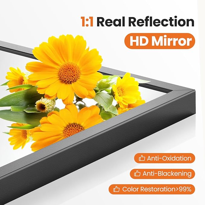 Sweetcrispy 26"x39" Arched Black Bathroom Mirrors - Image 4