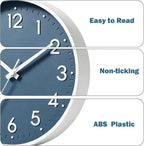 Mosewa Wall Clock 8 Inch, Battery Operated Silent Non-Ticking Modern Analog - Image 7