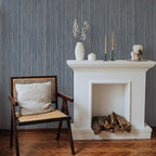 Tempaper Blue Textured Faux Grasscloth Removable Peel and Stick Wallpaper - Image 4