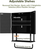 RUSTOWN Fluted Bathroom Wall Cabinet - Image 7