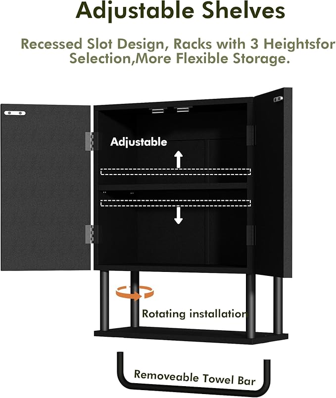 RUSTOWN Fluted Bathroom Wall Cabinet - Image 7