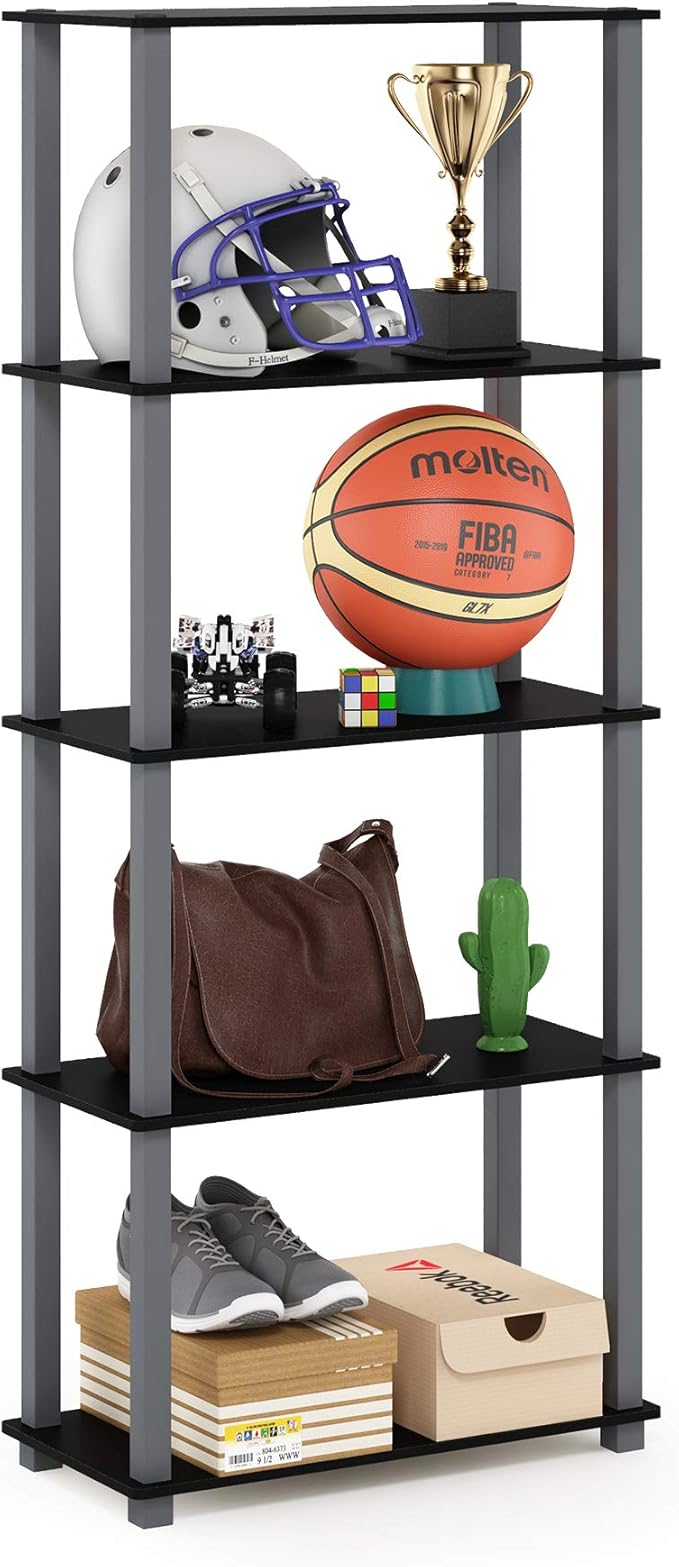 Furinno Turn-N-Tube 5-Tier Multipurpose Shelf / Display Rack / Storage Shelf / by Furinno-FitsYourSpaceFitsYourBudget