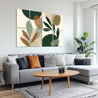 8 Pack Art Acoustic Panels Sound Absorbing Boho Botanical Leaf Orange Green - Image 6