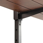 Kate and Laurel Atwood Three-Tiered Adjustable Mango Wood Wall Shelf, Walnut - Image 8