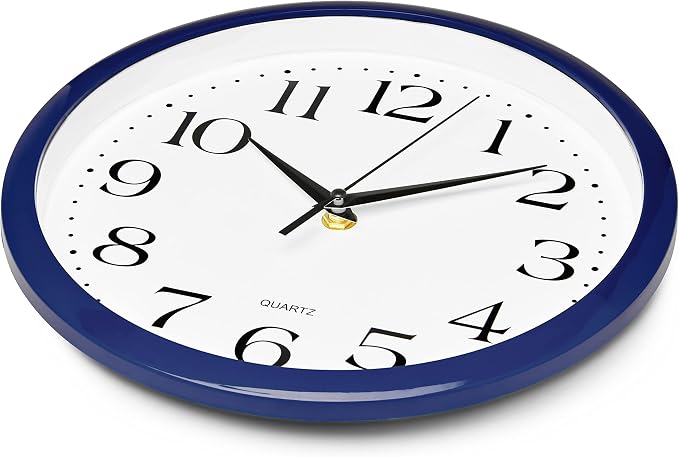 Bernhard Products Navy Wall Clock Silent Non Ticking - Image 5