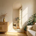 Oval Full Length Mirror, Ultra-Clear Explosion-Proof Dressing Mirror, Simple & by TheiaMo