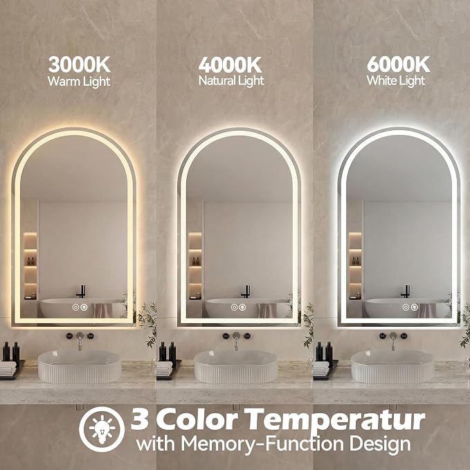 Sweetcrispy 24“×32” LED Bathroom Backlit Mirror - Image 5