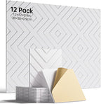 Sound Proof Foam Panels for Walls, 12 Pack Self-Adhesive Acoustic Panels by Woovio