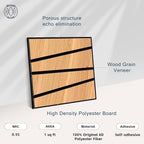 WoveN SounD Artisan Acoustic Wall Panels, 16 Pack 12x12 Inch, PVC Wood Grain - Image 3