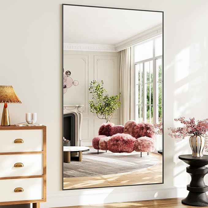 Koonmi 81"x41" Floor Mirror Full Length, Bedroom Floor Body Mirror - Image 6