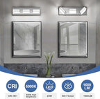 Modern LED Small Bathroom Lights Fixtures 3-Light, Stainless Steel Chrome - Image 5