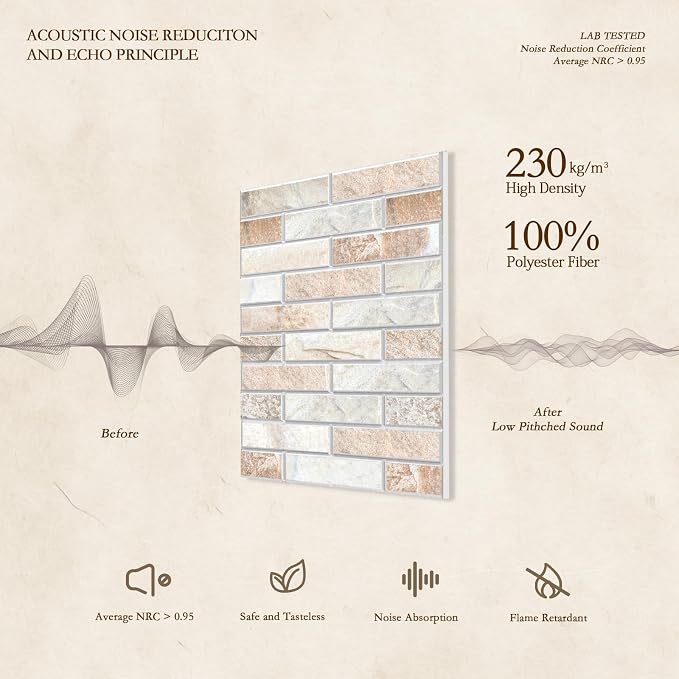 JBER Art Acoustic Panels, 48×32 Inches Acoustical Wall Panels, Sound Absorbing - Image 3