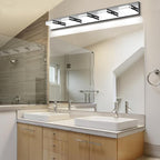 SineRise LED Modern Bathroom Vanity Light Fixtures, Chrome Modern Acrylic - Image 7