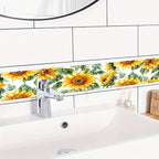 HOMETITUTE Wallpaper Border Peel and Stick Wall Border Sunflower Floral - Image 2
