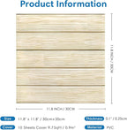 COMSTICKC Peel and Stick Faux Wood Wall Sticker Wall Panels, Ultra-Light Thin - Image 4