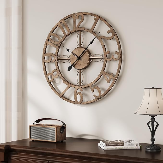 Cuspin 20 Inch Wall Clock, Large Modern Decorative Wall Clocks - Image 2