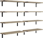 DOLLFIO Floating Shelves, 8 Sets Wall Shelves, Wood Floating Shelves by DOLLFIO