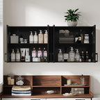 ChooChoo Laundry Room Cabinets, 4 Doors Wall Mounted Storage Cabinet, Kitchen - Image 8