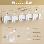 pickpiff Coat Rack Wall Mounted Heavy-Duty: Metal Coat Hanger 6 Hooks - Image 5