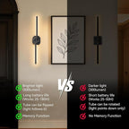 Battery Operated Wall Sconce Set of Two, USB Rechargeable Wall Sconce - Image 6