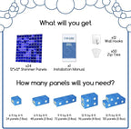 COKAOBE Blue Shimmer Wall Backdrop, Photo Backdrops - Image 2