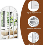 Arch Wall Mirror Mounted Decorative, Arched Window Pane Mirror - Image 7