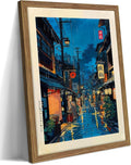 Framed Japanese Wall Art, Asian Tokyo Tea House Canvas Wall Decor Painting by Unknown