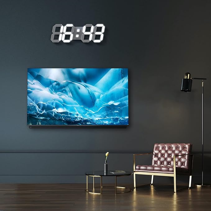 15" 3D LED Digital Wall Clock, Large Decor Wall Clock, Time/Date/Temperature - Image 5