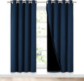 NICETOWN Moroccan Blue Full Shade Curtain Panels, Pair of Energy Smart & Noise by NICETOWN