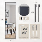 DUMOS 47x14 Full Length Mirror Over the Door, Wall Mounted Full Body Mirror - Image 2