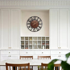Vantic 24 Inch Large Wall Clock, Arabic Numeral Wood Oversized Wall Clocks - Image 8