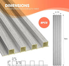 OUZUGIE WPC Acoustic Slat Wall Paneling, Living Room, TV Background, Study Room - Image 3