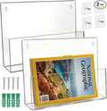 Clear Acrylic Single Pocket Wall Mount File Holders, Self-Adhesive Plastic by Unknown