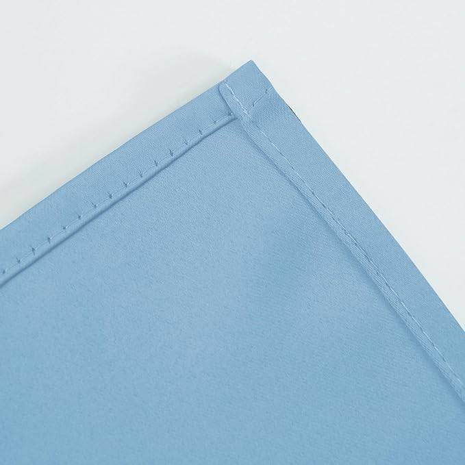 LEMOMO Blackout Curtains 52 x 90 Inch Long Sky Blue Curtains Set of 2 Panels - Image 7