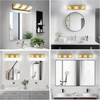IZORRO LED Modern Bathroom Lights Fixtures, Brushed Glod Acrylic Wall Lighting - Image 8