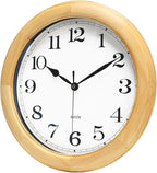 Kesin Wooden Wall Clocks 14 Inch Silent Wall Clock Large Decorative Battery by Kesin