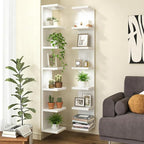 Fixwal 7 Tier Wall Mounted Shelf Set of 2 White Lack Wall Shelf - Image 7