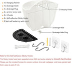 4 Pack White Wall Planter Pots Vertical Living Wall Hanging Planters Wall - Image 3