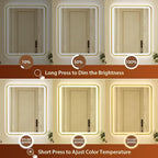 28x40 Inch LED Bathroom Mirror - Image 3