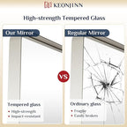 Keonjinn 24 x 30 Inch Brushed Nickel Bathroom Mirrors - Image 4