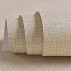 TANONE Khaki Contact Paper Peel and Stick Wallpaper, Grasscloth Beige Wallpaper by TANONE