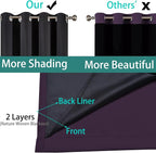 Yakamok 100% Blackout Lined Panels, Thermal Insulated Blackout Curtains - Image 5