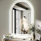 BEAUTYPEAK 48x30 LED Arch Bathroom Mirror - Image 8