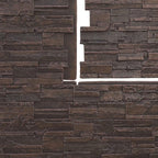 EverStone Cascade Faux Stone Panel, 48 5/8"W x 24 3/4"H x 1 1/4"D, Dark Tobacco - Image 9