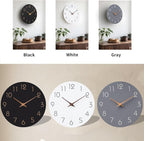 Mosewa Large Wall Clock 16 Inch Gray Modern Silent Non Ticking Battery Operated - Image 2