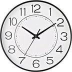 HZDHCLH Modern Wall Clocks Battery Operated, 10 inch White Clock by HZDHCLH