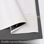 Yakamok 100% Blackout Curtain Panels 63 inches Cold and Light Blocking Drapes - Image 4