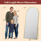 Suidia 71"x32" Arched Full Length Mirror - Image 4
