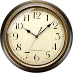 Plumeet Metal Wall Clock, Arabic Numerals, Battery Operated by Plumeet