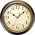 Plumeet Small Metal Wall Clock, Arabic Numerals, Battery Operated by Plumeet